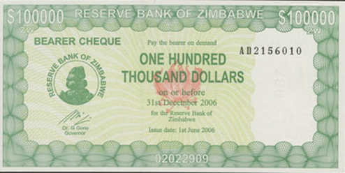 Zimbabwe "Bond Paper" Notes Are Bonds? 420691215